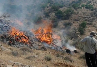 مهار حریق در مراتع آزادشهر؛ ۴۰ هکتار در آتش سوخت
