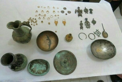 اشیای تاریخی با قدمت بیش از هزار سال در مراوه‌تپه کشف شد