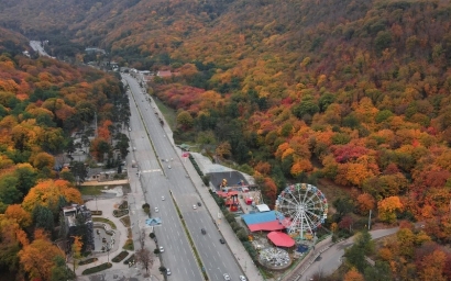 تصاویر هوایی جاده های پاییزی جنگل های هیرکانی