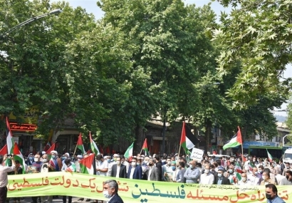 تجمع خودجوش مردم گرگان در حمایت از ملت مظلوم فلسطین برگزار شد