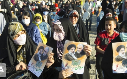 جشن پیروزی حجت‌السلام رییسی در گرگان
