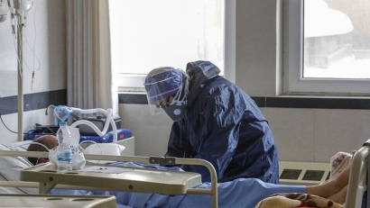 بستری ۹۶ گلستانی در بخش مراقبت‌های ویژه بیماران کرونایی