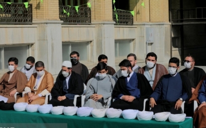 مراسم عمامه گذاری جمعی از طلاب حوزه علمیه امام خمینی (ره) گرگان