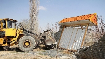 ادامه تخریب ساخت و سازهای غیرمجاز در زیارت گرگان