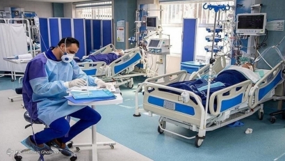 بستری ۱۷ گلستانی در بخش مراقبت‌های ویژه بیماران مبتلا به کرونا